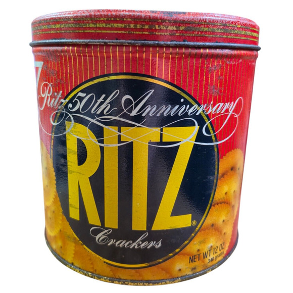Ritz Crackers Collector Tin Vintage 1984 Nabisco 50th Anniversary USA 6"x6" - Picture 2 of 11
